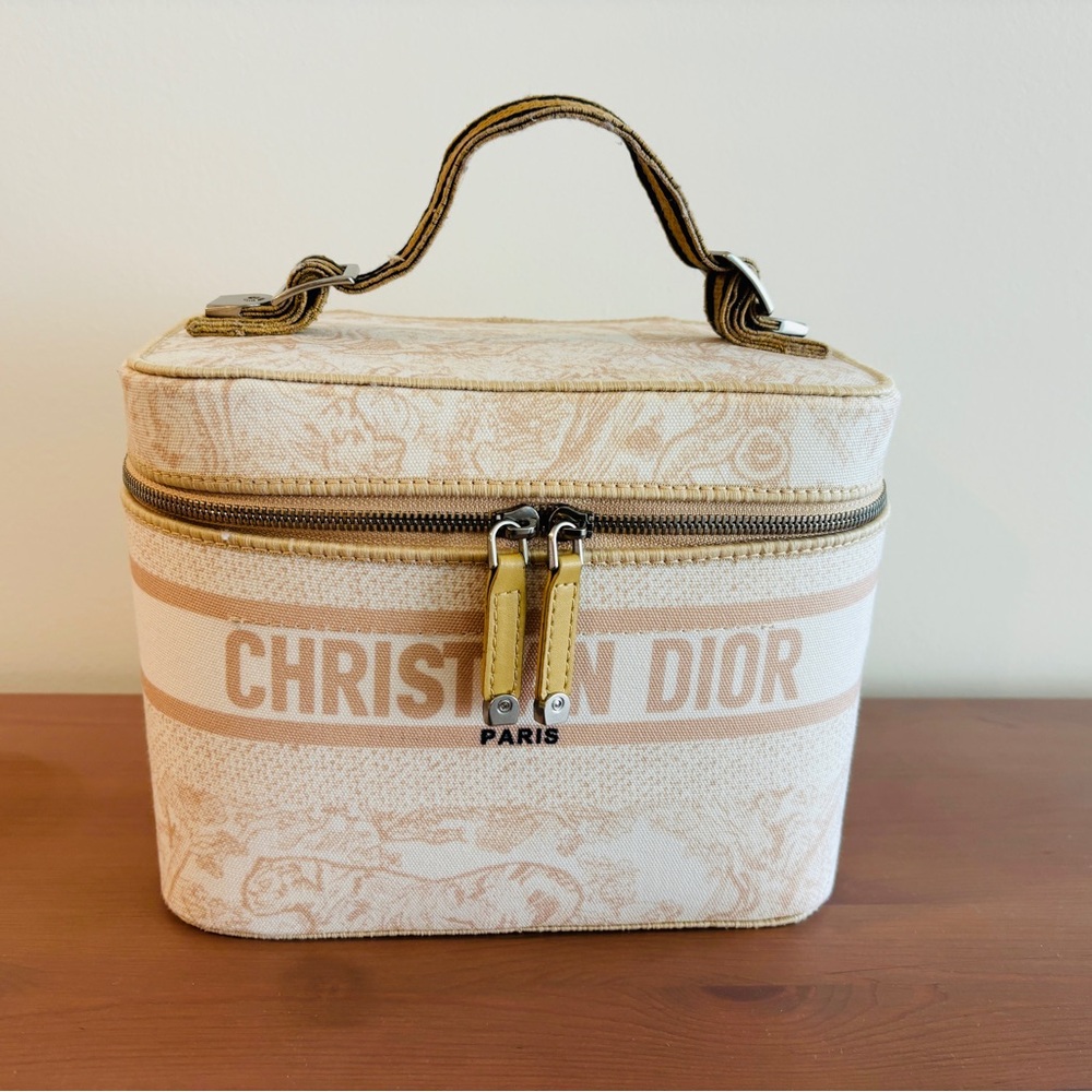 Cream Dior Travel Vanity Case - cruise 2022 collection